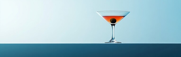 Naklejka premium Martini Cocktail on a Bar