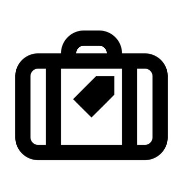 Travel Suitcase - Simple Minimalist Misc Icon for Design Interfaces