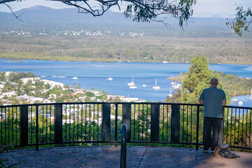 noosa river from laguna lookout, scenic view, travel tourism sightsee, Queensland Australia, tropical summer holiday vacation destination © Cynthia