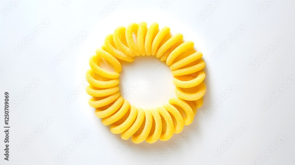 Poster a beautifully arranged and perfectly symmetrical circular composition created using food pellets pre