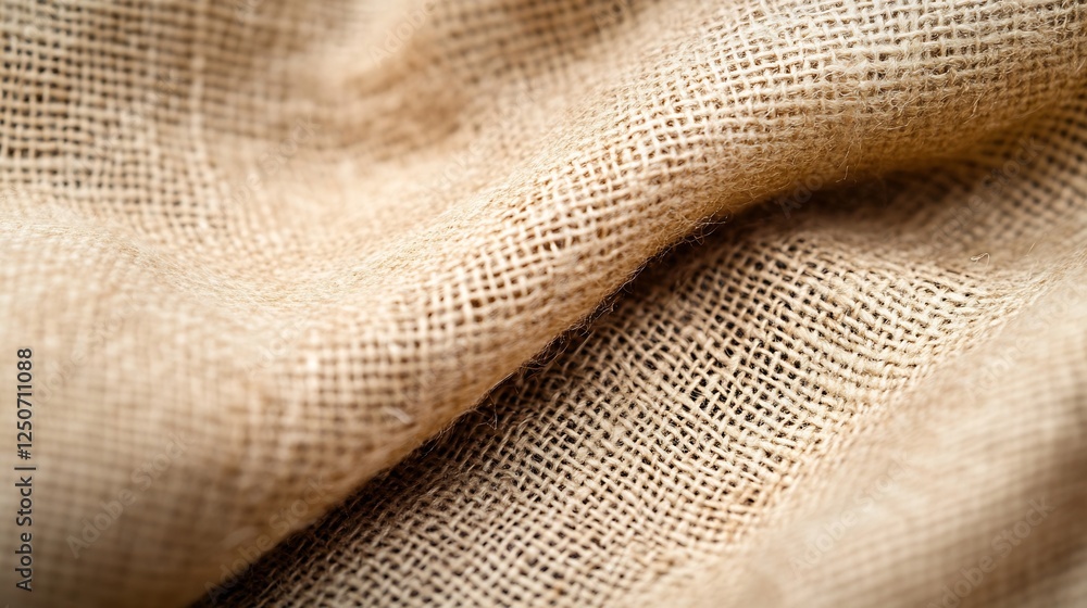 Poster textured natural burlap fabric close up ideal for rustic and vintage projects : generative ai