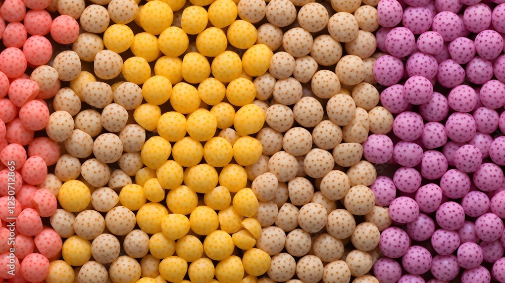 Poster highly detailed macro shot showcasing the intricate texture and patterns of various food granules ne