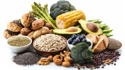 Healthy Variety of High Fiber Foods