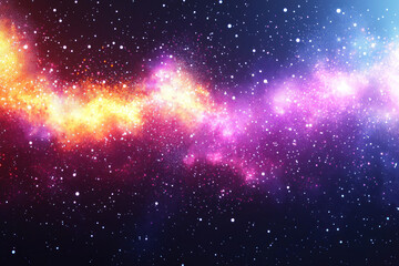 Colorful nebula with bright stars in deep space, ideal for cosmic backgrounds