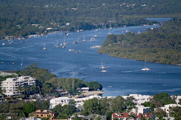 noosa river from laguna lookout, scenic view, travel tourism sightsee, Queensland Australia, tropical summer holiday vacation destination © Cynthia