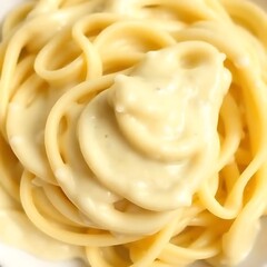 Creamy Pasta Dish with Rich Sauce Coating Noodles