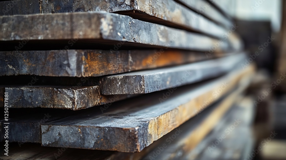 Aufkleber neatly stacked wooden planks showcasing grain and texture perfect for construction projects : genera