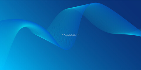 Abstract background blue light colorful wave futuristic design organic flow