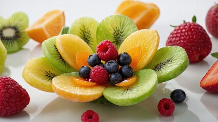 Colorful Fruit Salad Flower Arrangement