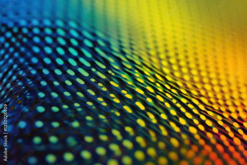 Poster colorful abstract pattern with waves and dots in background