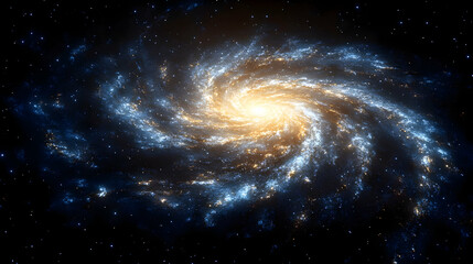 Obraz premium Spiral Galaxy Rotating in Space