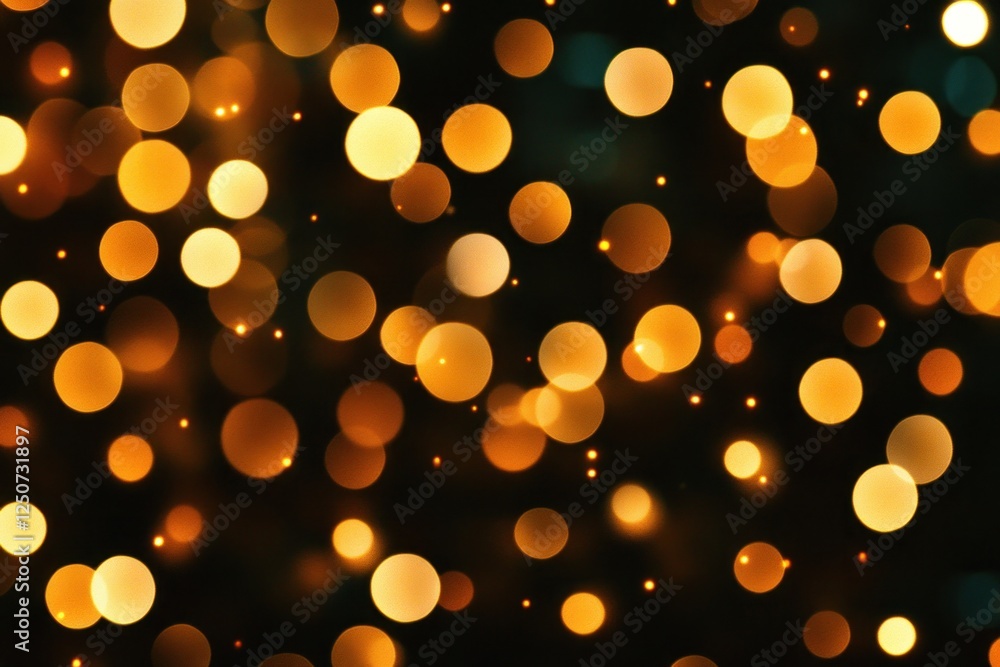 Poster abstract golden bokeh lights creating a festive atmosphere