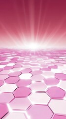 Obraz premium Stunning Pink Hexagon Pattern Background Design for Modern Technology