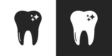 Teeth dental black and white icon vector design