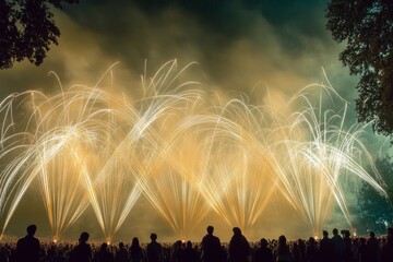 Finale fireworks display captivating audience at a vibrant festival celebration