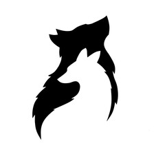 silhouette of a wolf