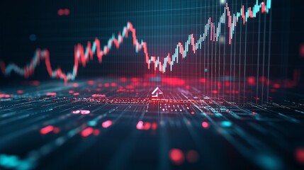 Visual representation of investment trends showcasing fluctuating market data and financial graphs in a digital environment