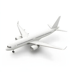 Obraz premium white airplane flying, isolated on a white background