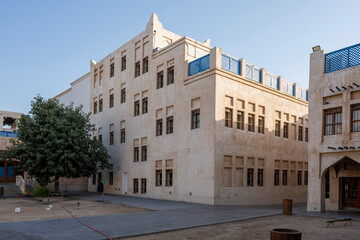 Fototapeta premium Doha, Qatar - January 31, 2025: Bird Souq Market is one of the attraction in Souq Wakif Doha, Qatar, Middle East.