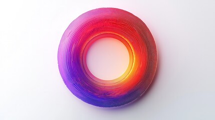Radiant circle with gradient rings, against white background