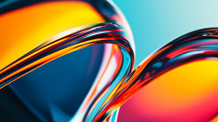 Colorful abstract curves create dynamic visual interest in vibrant tones and shapes