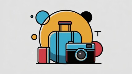 travel set icon ai generated design