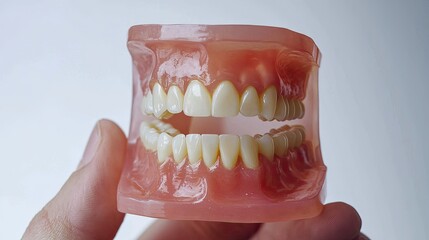 Realistic Dental Model Demonstrating Upper and Lower Teeth Alignment