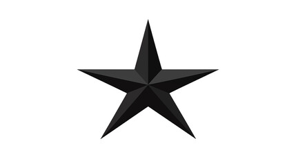 Black Star Design Element Modern Graphic Resource for Branding on transparent background.