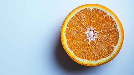 Vibrant orange with natural skin texture against the white background