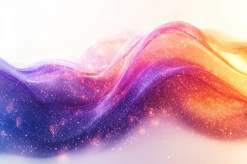 Vibrant wave with glowing gradients, against white background