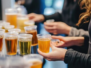 Drink sampling introduces products to potential customers.