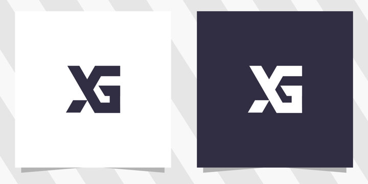 letter xg gx logo design vector