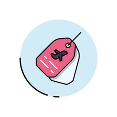 Luggage Tag vector icon
