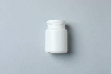 White bottle on a gray background