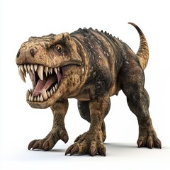Fototapeta premium 3D icon cartoon of a prehistoric dog-like creature andrewsarchus isolated on white
