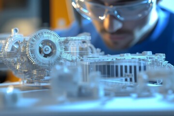 3D Software Engineer Developing Computer Engineering, 