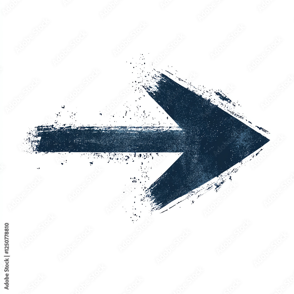 Poster a bold, artistic arrow design in dark ink. this dynamic image symbolizes direction, movement, and pr