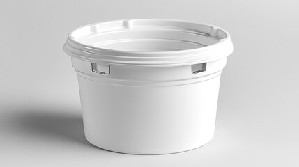 White Plastic Container Design Mockup