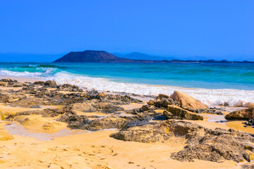 Lobos Island as seen from Corralejo Beach