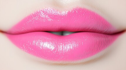 Soft Pink Lipstick on Delicate Close Up Showcasing Intricate Textures and Surfaces in a 3D Format  Visually Striking and Captivating Beauty Concept