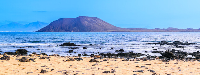 Lobos Island as seen from Corralejo Beach