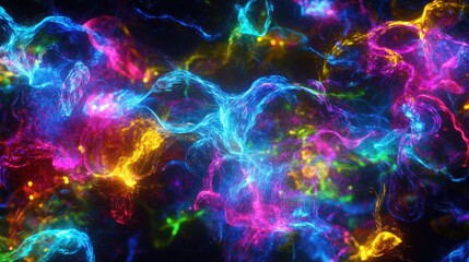 Fototapeta premium Vibrant Abstract Colorful Waves with Light and Energy Effects