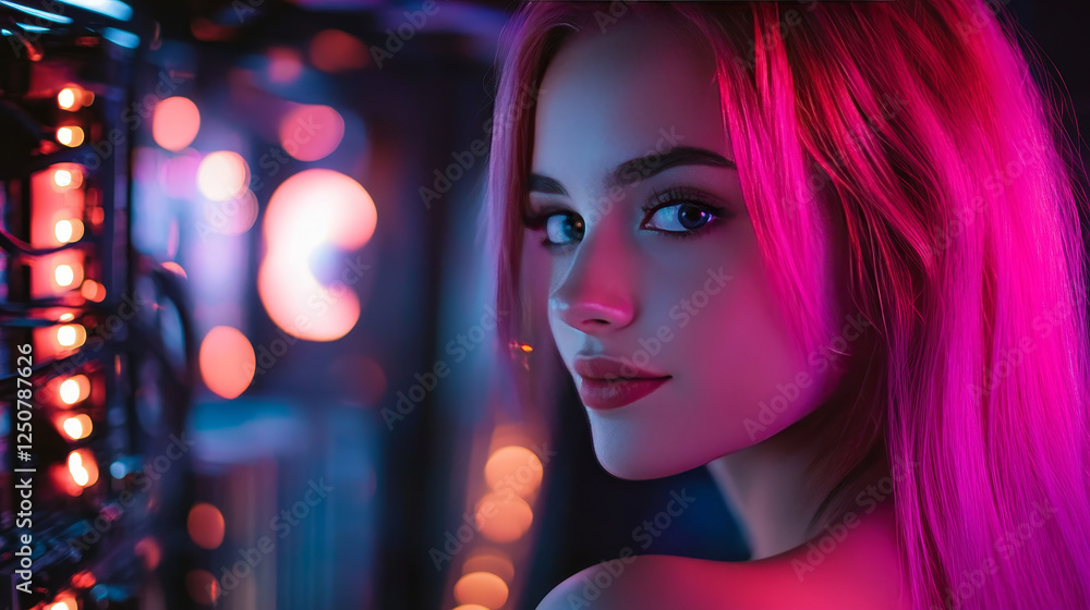 Poster bitcoin cloud mining, cryptocurrency blockchain technology and crypto payment network. vector crypto