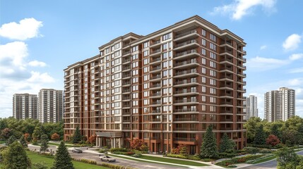 Luxury Apartment Building: Modern Design