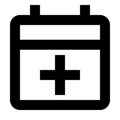 Calendar Add Event - Simple Minimalist Time and Date Icon 