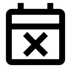 Calendar X - Simple Minimalist Time and Date Icon 