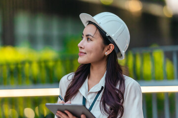 Female Architect Supervising Green Urban Development