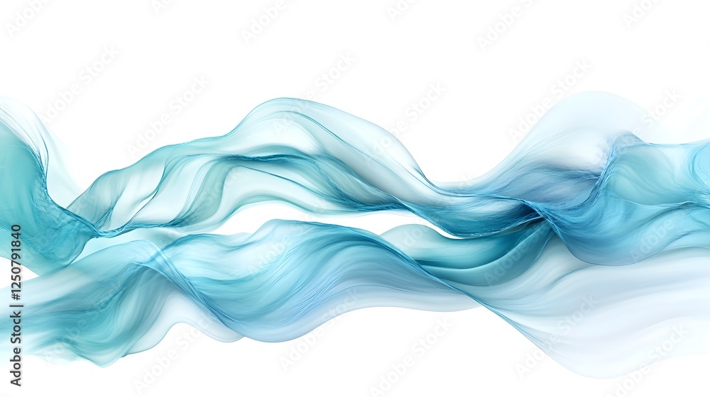 Leinwandbilder mesmerizing abstract background with swirling flowing liquid dynamics in soft soothing shades of blu