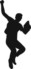 Decoration Student Jumping Happiness Silhouette