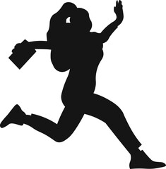 Decoration Student Jumping Happiness Silhouette